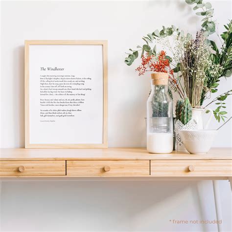 The Windhover by Gerard Manley Hopkins Poem Print Poetry | Etsy