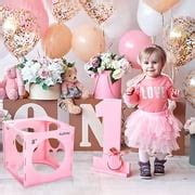 Buy Auihiay 12 Holes Plastic Balloon Sizer Box Cube, Pink Collapsible ...