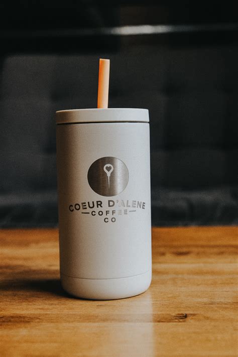 12oz Cold Tumbler w/ Straw - Coeur d' Alene Coffee Co.