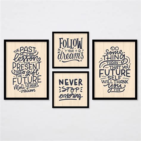 ARTELLY Motivational Quotes Wall Art Frames - Inspirational Quotes ...