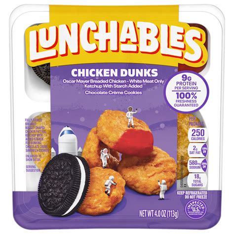 Buy Lunchables Chicken Dunks Kids Lunch Snack, 4 oz Tray, 1 Count ...