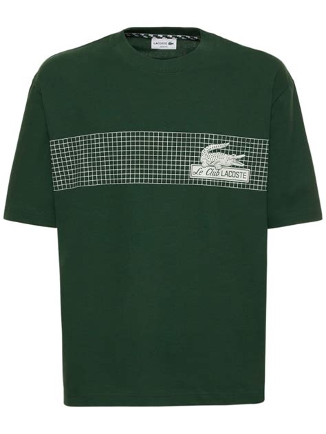Printed logo cotton jersey t-shirt - LACOSTE - Men | Luisaviaroma