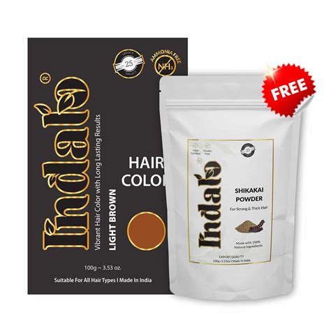 Ammonia-Free Light Brown Hair Color for Men and Women | Indalo Hair ...