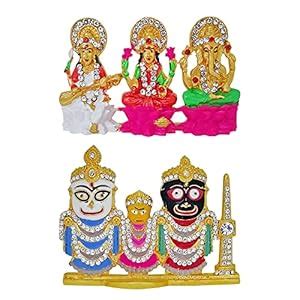 Buy Combo 2 Statue Lakshmi, Ganesh, Sarswati and jagannath Idol for ...