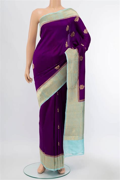 Pure Silk Pure Zari Sky Blue Banarasi Saree – Nalli Silk Sarees Pvt Ltd