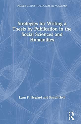 Buy Strategies for Writing a Thesis by Publication in the Social ...