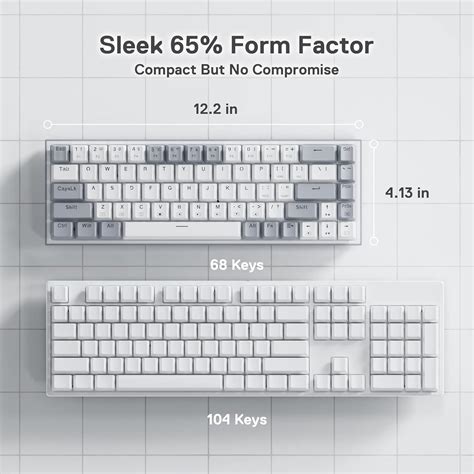 Redragon K631 Gery 65% Wired RGB Gaming Keyboard, 68 India | Ubuy