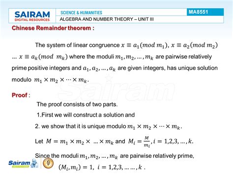 4.6 Chinese Remainder Theorem - Problem Solving in Python programming ...