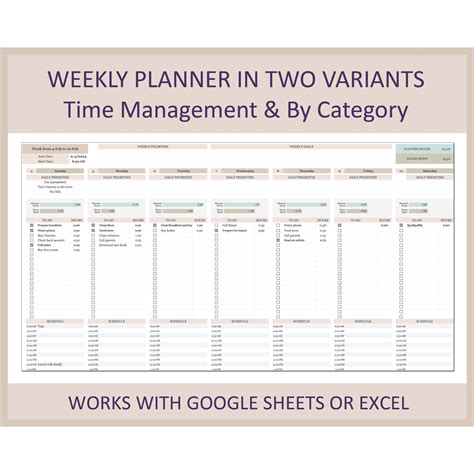 Image result for Weekly Schedule Excel Example