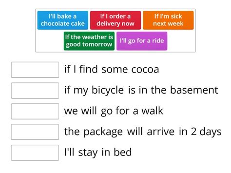 Image result for First Conditional Matching Worksheets