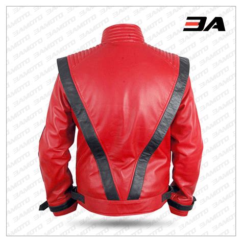 Michael Jackson Red Thriller Leather Jacket Costume - Buy Red Jacket