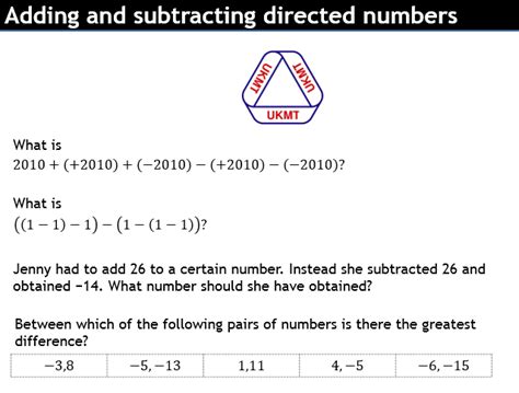 Directed Numbers Addition 的图像结果