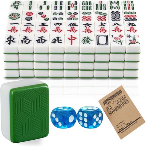 Amazon.com: YINIUREN Chinese Mahjong Set Large 1.6-inch Mahjong Tiles ...