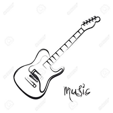 Guitar Drawing Easy at GetDrawings | Free download