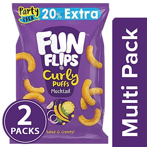 Buy Fun Flips Curly Puffs - Mocktail, Baked & Crunchy Online at Best ...