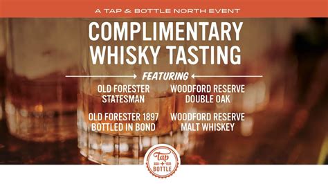 Complimentary Whiskey Tasting with Woodford Reserve & Old Forester ...