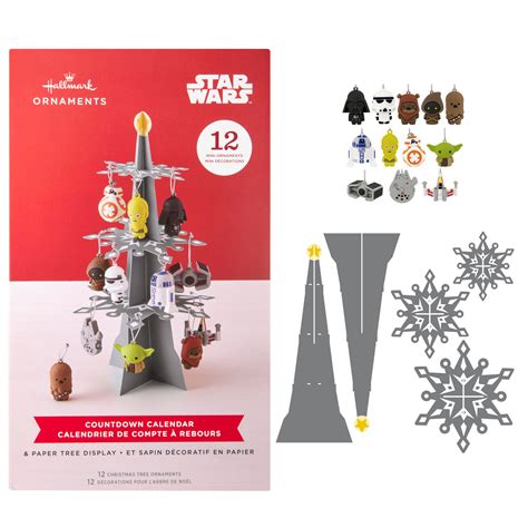 Star Wars™ Hallmark Countdown Calendar Paper Tree Set With 12 Mini ...