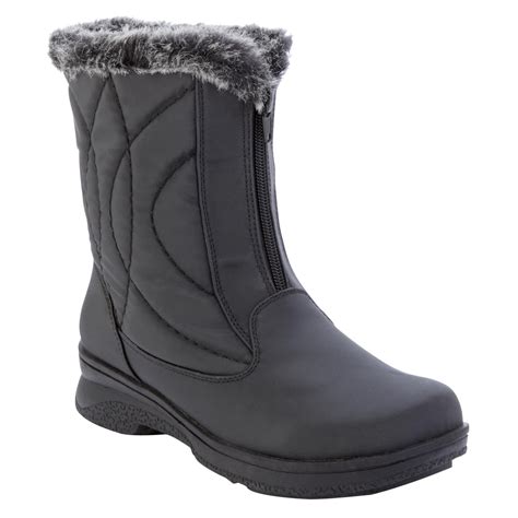 Athletech Women's Winter Boot Frosty Medium and Wide Width - Black ...