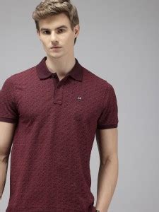 Arrow Sport Printed Men Polo Neck Maroon T-Shirt - Buy Arrow Sport ...
