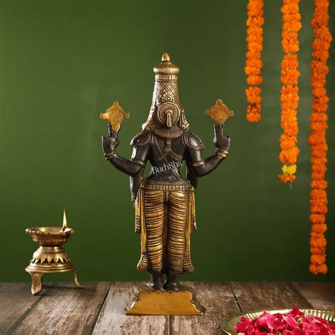 Buy Brass Superfine Tirupati Balaji Statue 18" antique - Budhshiv.com