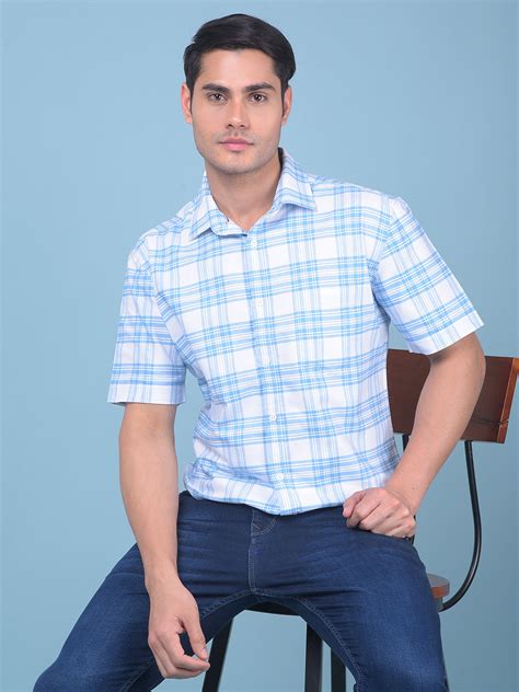White Tartan Check 100% Cotton Shirt – Crimsoune Club