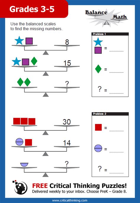 Critical Thinking Math Problems 的图像结果