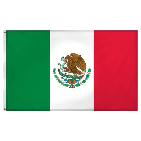 Mexico 3ft x 5ft Super Knit Polyester Flag | Flag, Mexico flag, Flag store