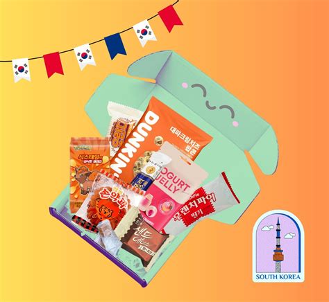 South Korea Only Snack Box Korean Snacks Gift Box Snacks Curated Food Gift Chips Cookies Cakes ...