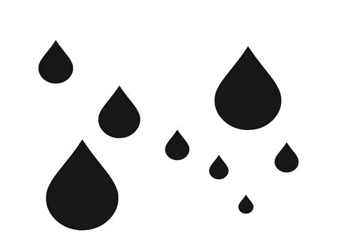 Rain Drop Clip Art Black And White