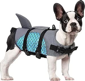 Jolfay Dog Life Jacket, Large Dog Life Vest for Swimming Boating, Shark ...