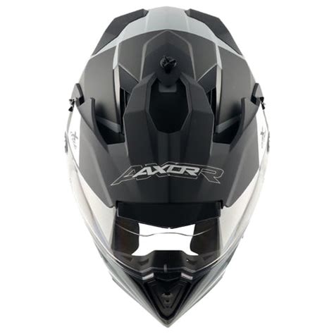 AXOR XCross Dual Visor Flagstaff Dull Nardo Grey Black Helmet– Moto Central