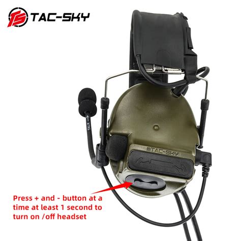 Buy Dual Channel COMTAC III Tactical Headset + for PELTOR 6 Pin PTT ...
