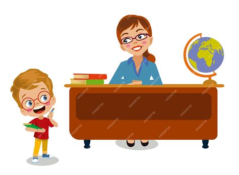 Professeur mignon et étudiants enseignant devant le tableau de cours de ...