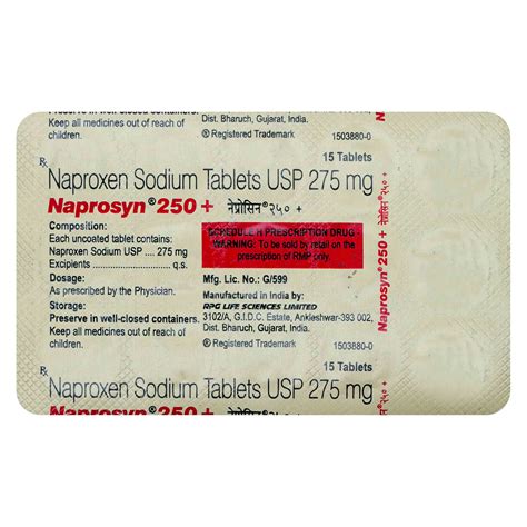 Naprosyn 250+ Tablet | Uses, Side Effects, Price | Apollo Pharmacy
