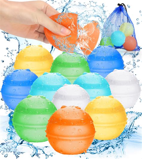 Reusable Water Balloons for Kids Adults,Refillable Water Balls Summer ...