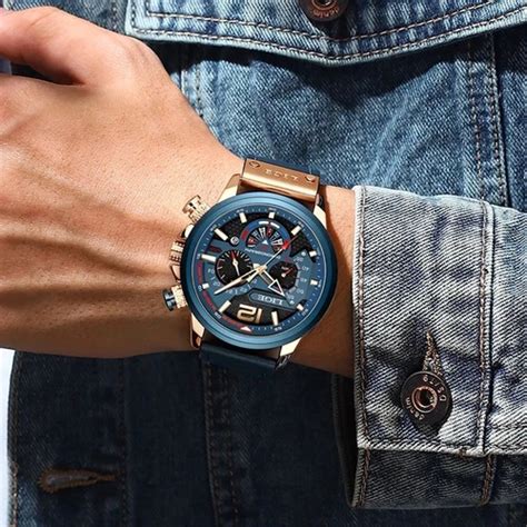 LIGE Men Watch Luxury Brand Leather Wristwatch Male India | Ubuy