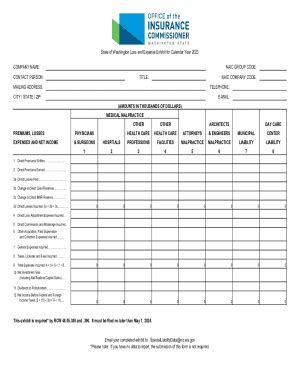 Fillable Online Special Liability Reporting Form Fax Email Print ...