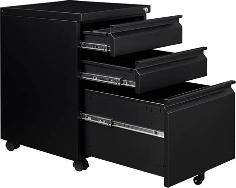 Buy BYNSOE 3 Drawers File Cabinet with Lock Metal Vertical File Cabient ...