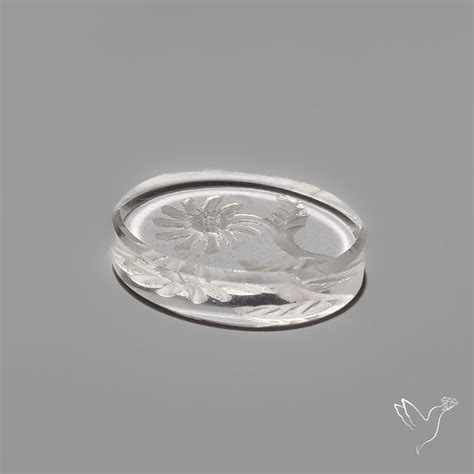 Quartz | Himalayan Quartz Intaglio Reverse Flower Carving (19X16X4 mm ...