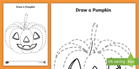 EYFS Draw a Pumpkin Pencil Control Activity (teacher made)