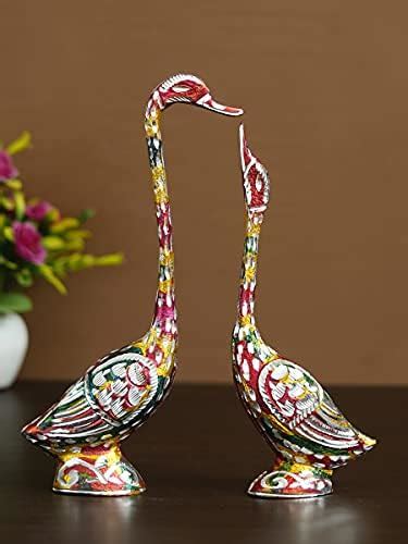Buy Collectible India Pair of Kissing Duck Showpiece Swan Love Birds ...
