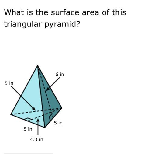 Surface Area Formula for Triangular Pyramids 的图像结果