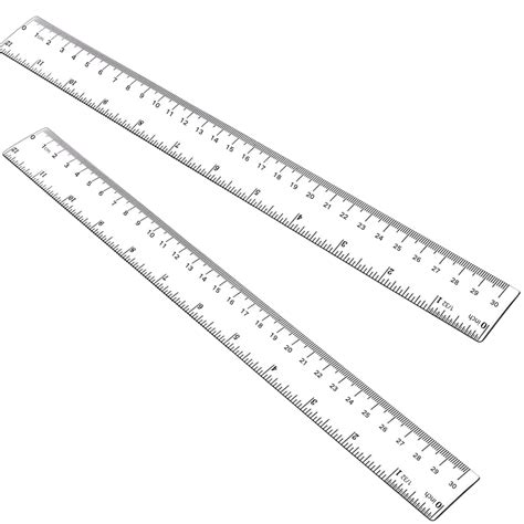 Plastic Ruler 12 Inch Clear Plastic Ruler Centimeter Millimeter And ...