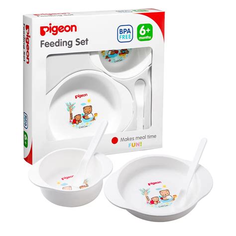 Buy Pigeon Feeding Set,For 6 + Month Babies,Feeding Set with Stopper ...