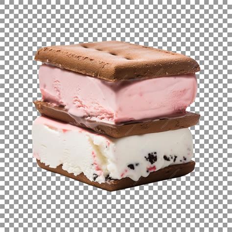 Premium PSD | Delicious neapolitan ice cream sandwich isolated on ...