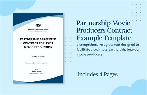 Partnership Movie Producers Contract Example Template in Word, PDF ...