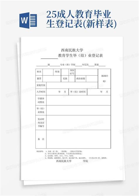 成人高等教育毕业生登记表范本（八篇） - 范文118