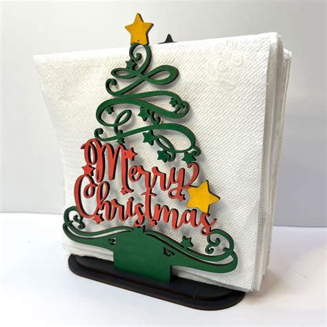 Christmas Tree Napkin Holder – Glowforge Shop