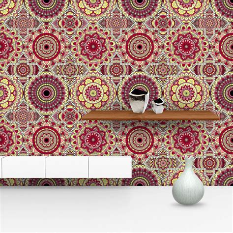 Vintage Arabic Indian Motifs D7 Wallpaper Roll – ArtzFolio.com