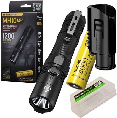 ไฟฉายแรงสูง NiteCore MH10 V2 สว่างมาก 1200 Lumens ลูเมน CREE XP-L2 ไฟ ...